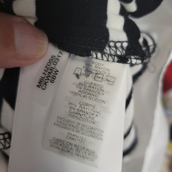 Calvin Klein striped‎ tunic NWT Size XS - Picture 6 of 6